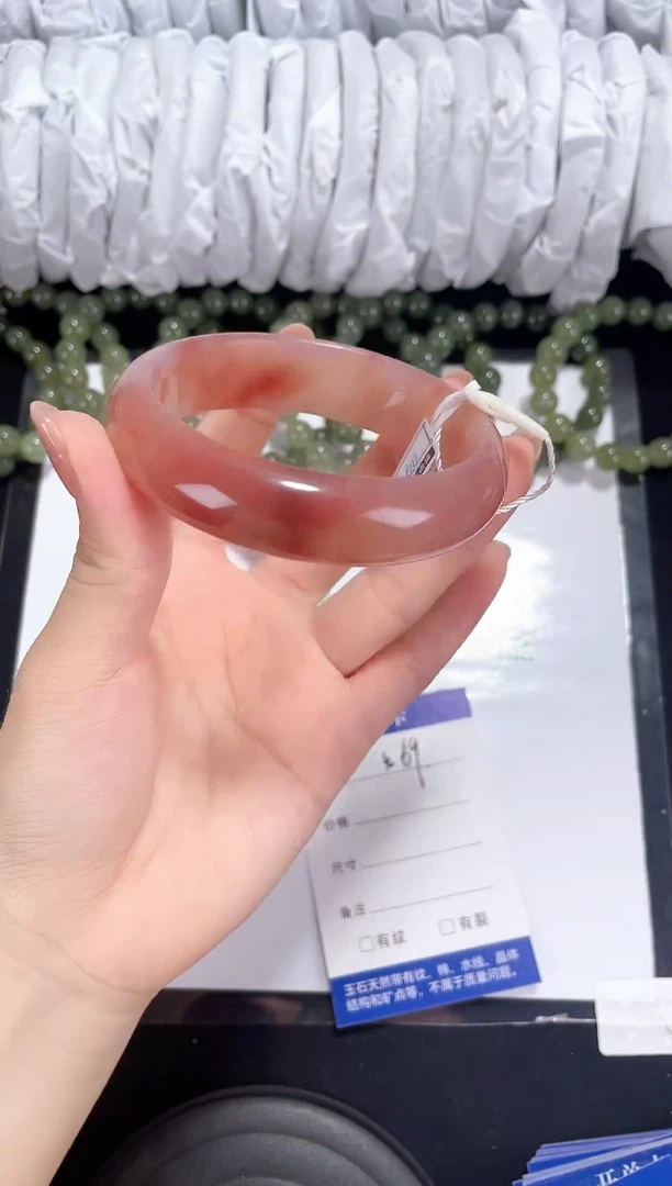 未镶嵌金丝玉石英质玉069 桃花酿 59-60