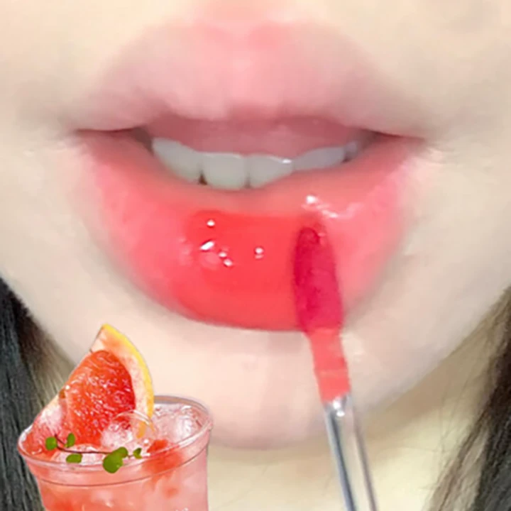 西柚色好元气！唇釉裸色系口红学生适合黄皮素颜淡妆橘色口红