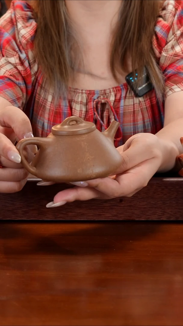 茶壶紫砂子冶石瓢 国工张林芳半手工制作