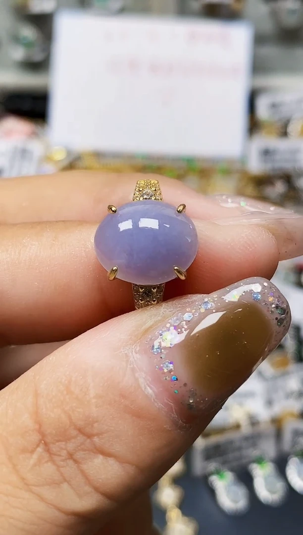 银S925镶嵌戒指翡翠0166