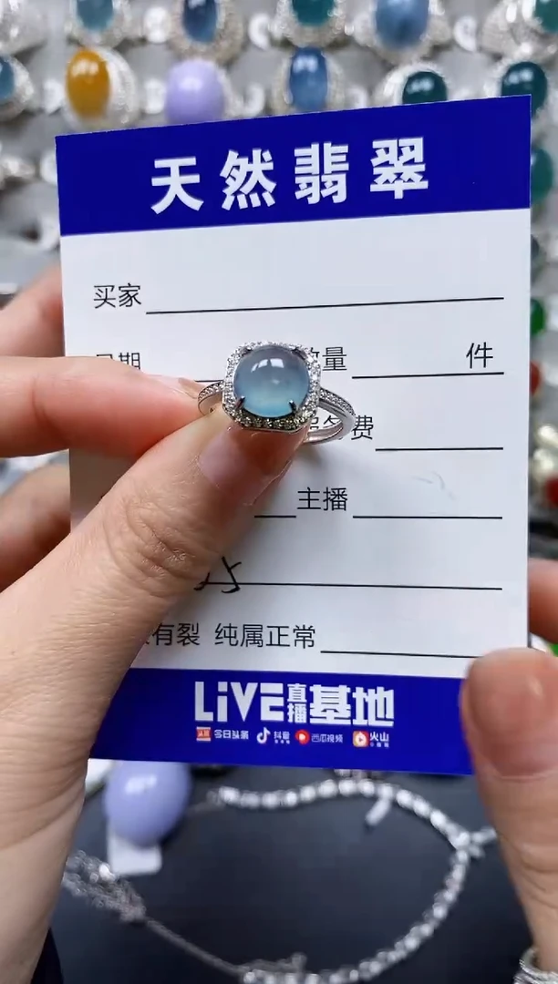 【闪购商品】翡翠戒指银S925镶嵌0465