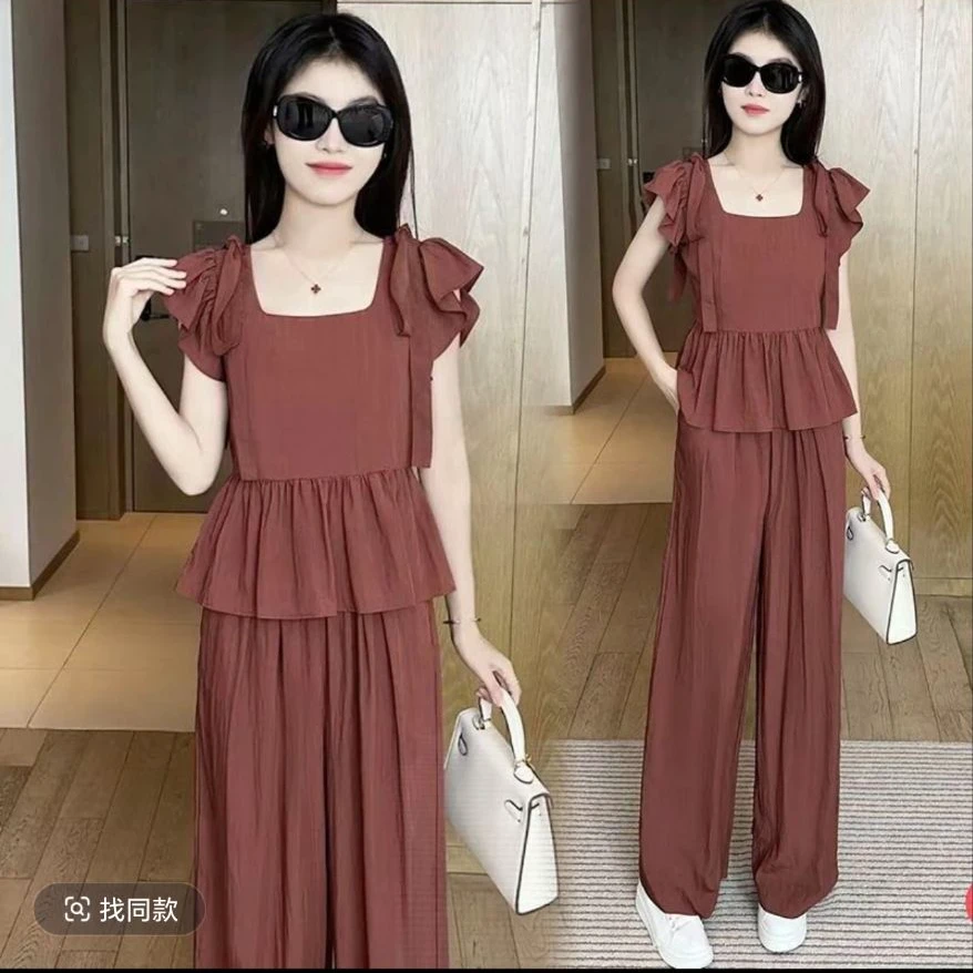 240515早春新款洋气气质套装无袖女神范职业春季网红显瘦修身