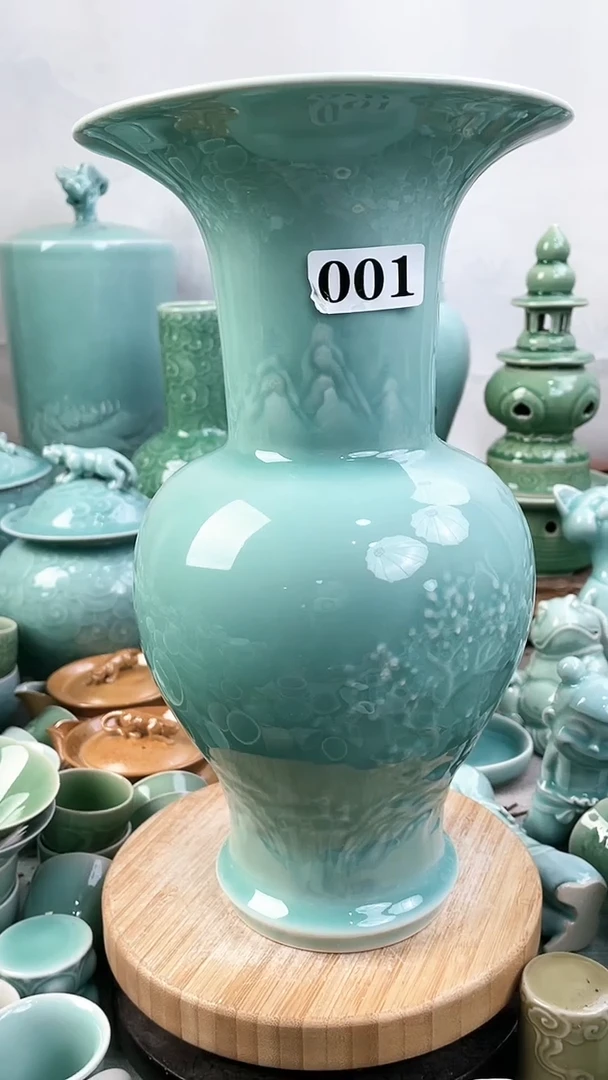 纯手工 特价福利 微瑕 慧仙青瓷