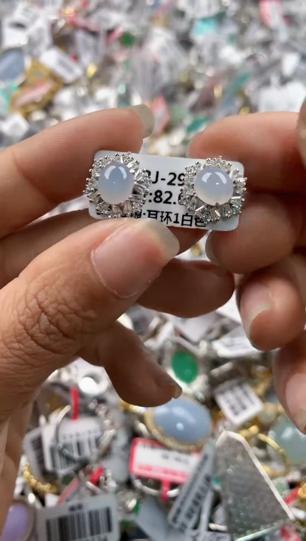 银S925镶嵌戒指翡翠777   10