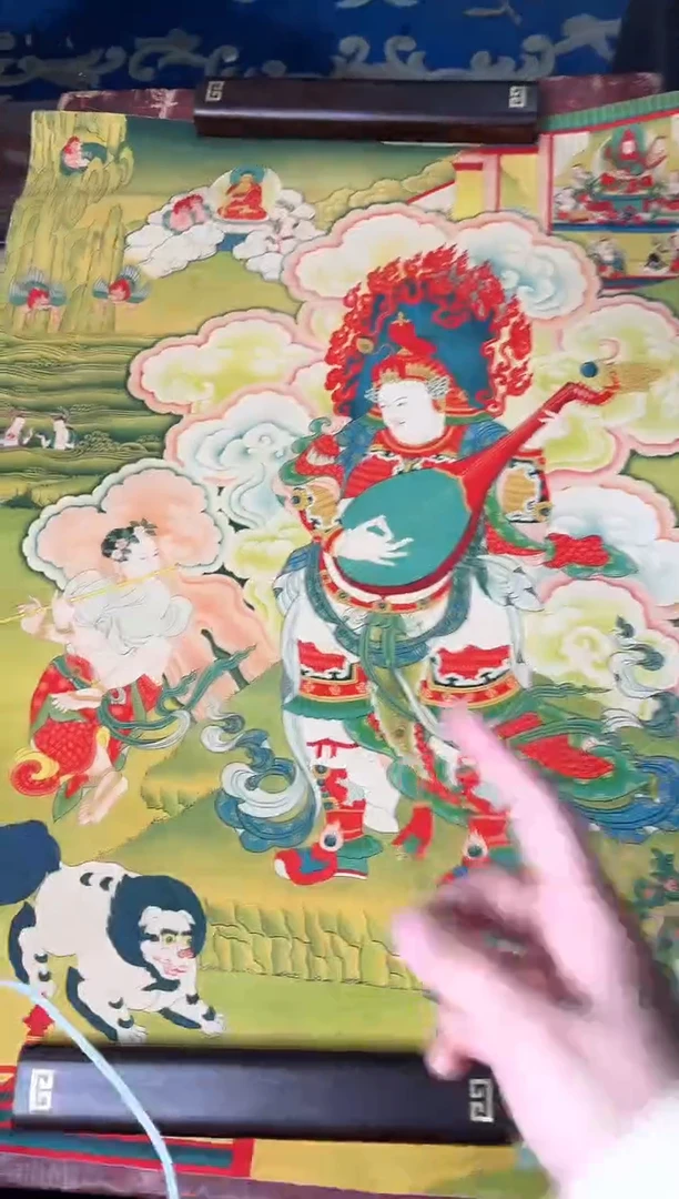 卷轴画龙妹的唐卡tk16