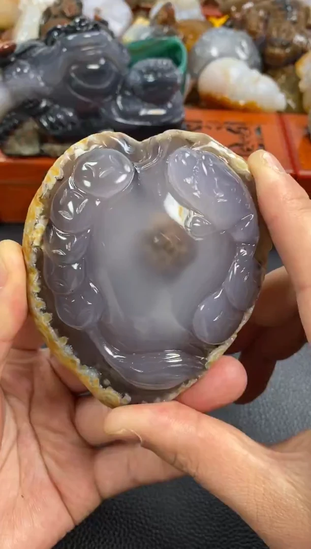 未镶嵌手把玛瑙/玉髓扶****摇1