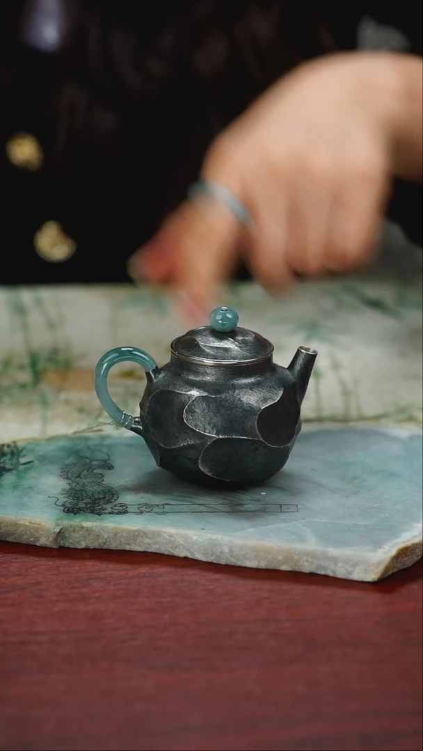 做旧石纹泡茶壶