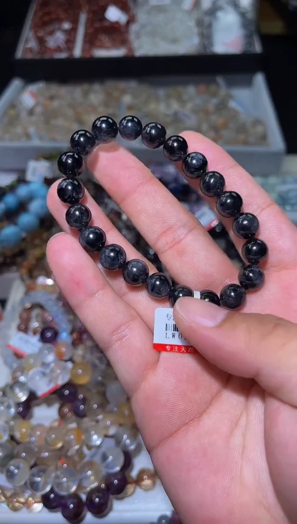 未镶嵌手链水晶L11-黑发晶单圈9mm多样性发其一