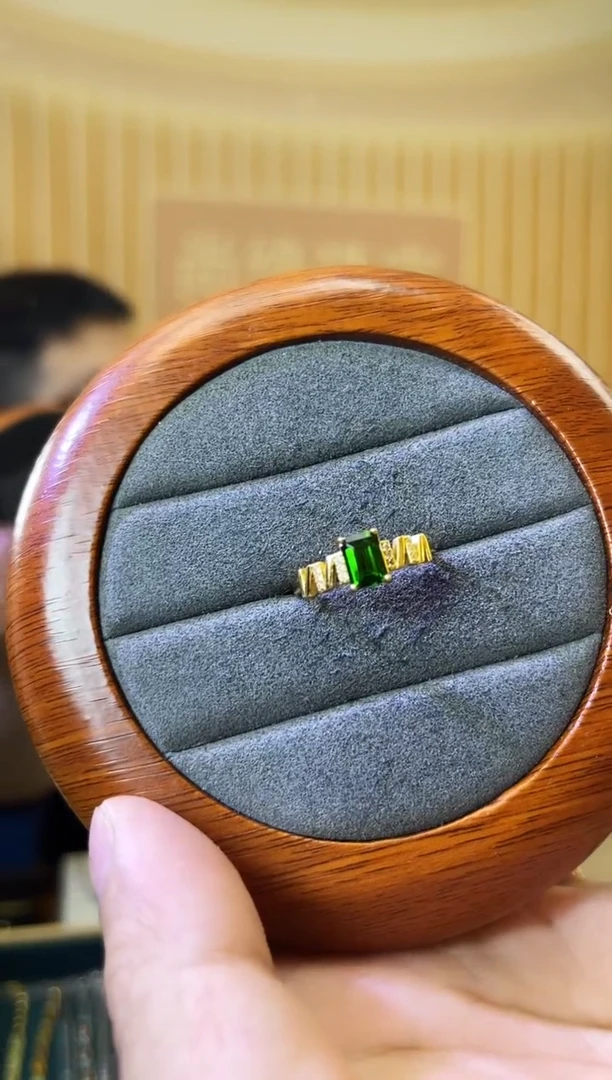 戒指透辉石银S925镶嵌戒指拖要银色拍两份