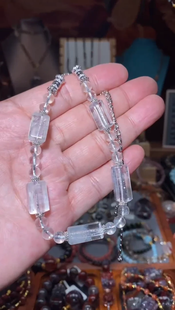 【闪购商品】水晶蓝针项链未镶嵌多样性发一
