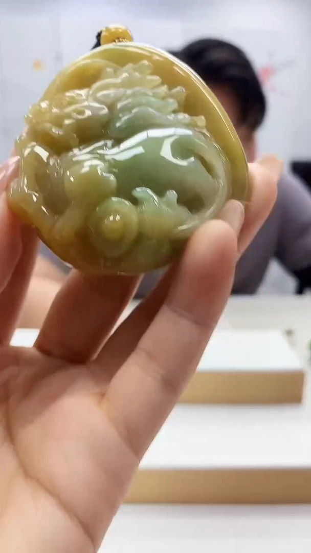 未镶嵌定制翡翠5060ty-毛货挂件28