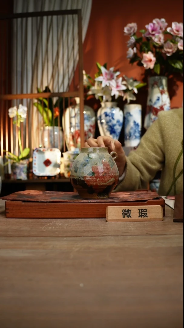 当代景德镇设计师釉下手绘陶瓷花瓶