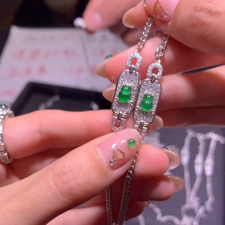 【逍遥】天然A货翡翠葫芦手链*cxy/6984/多样性发/1件