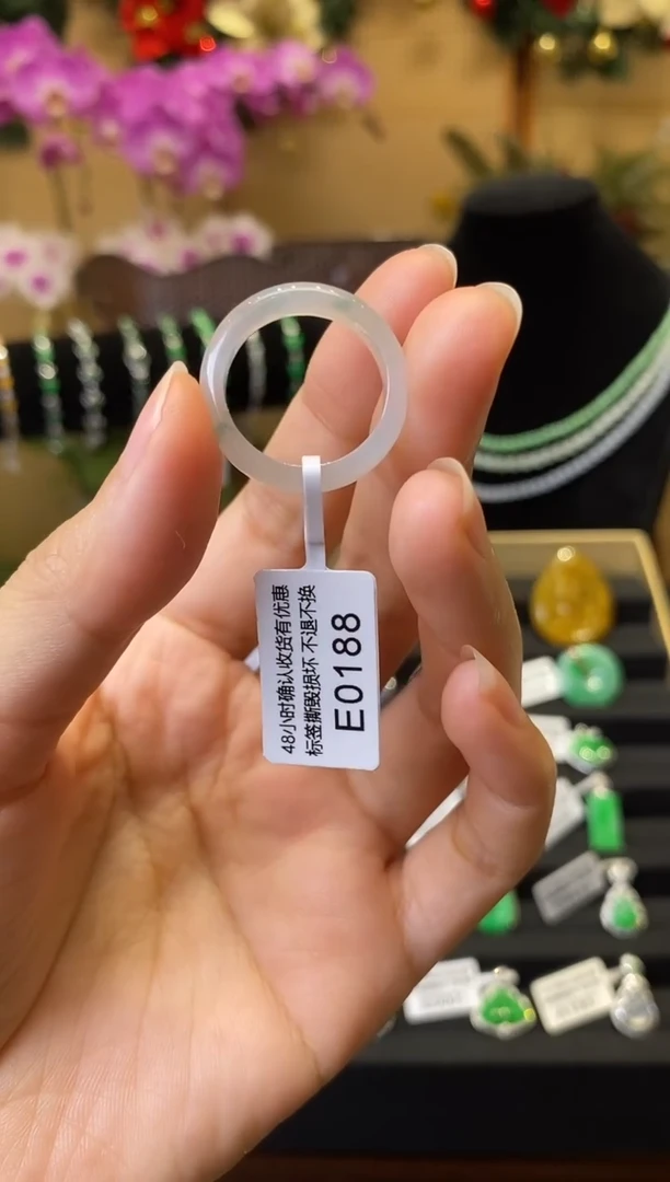 未镶嵌戒圈翡翠E0188