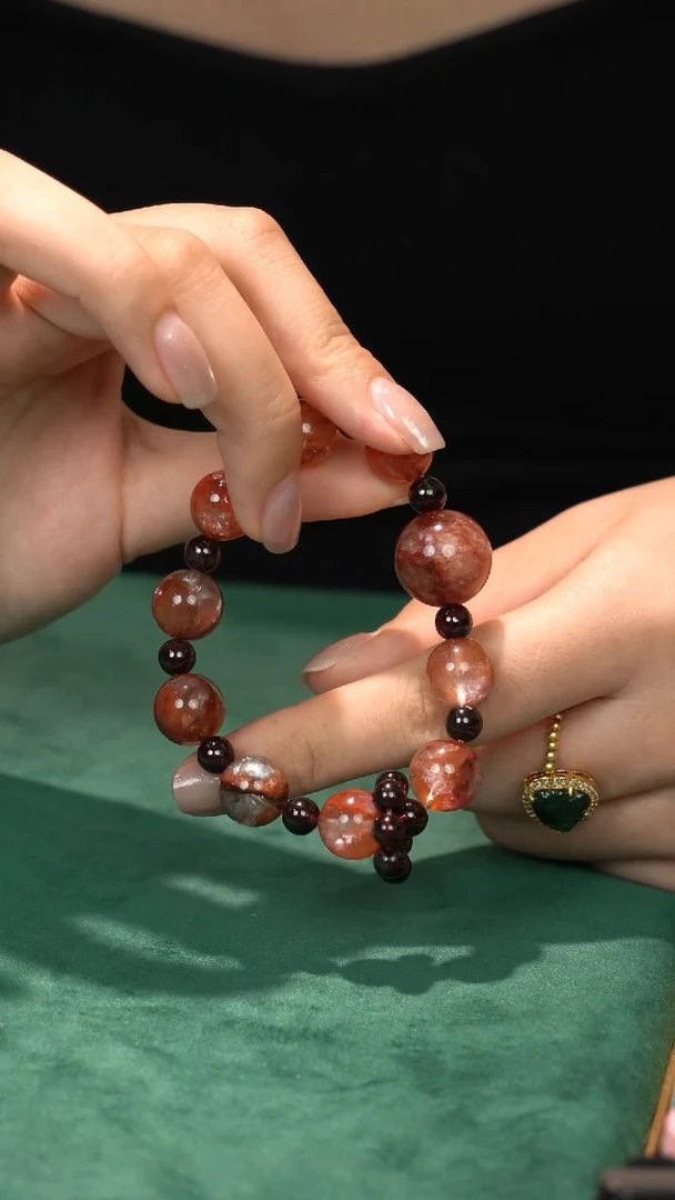 无合金红色手串百搭和小三角