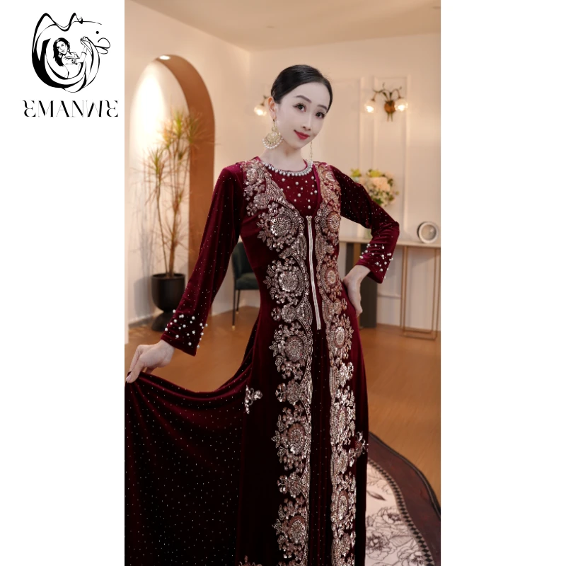 【达人专属】W25Q86依曼之舞异域风情新疆舞蹈服装旁遮比马甲外披