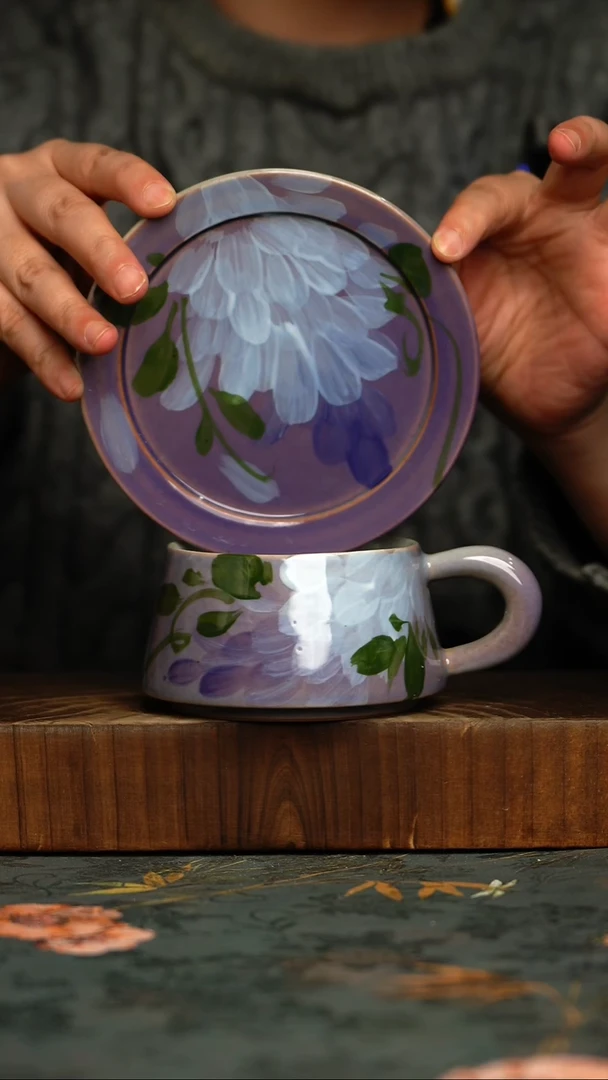 瓷片釉下彩手工手绘同款陶器