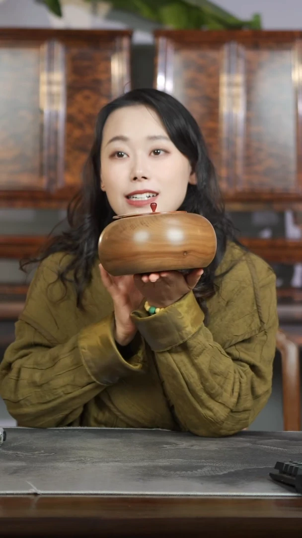 金丝楠原木精工茶仓醒茶罐648