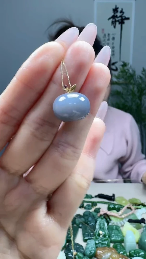 吊坠(不含链)18K金镶嵌和田玉1