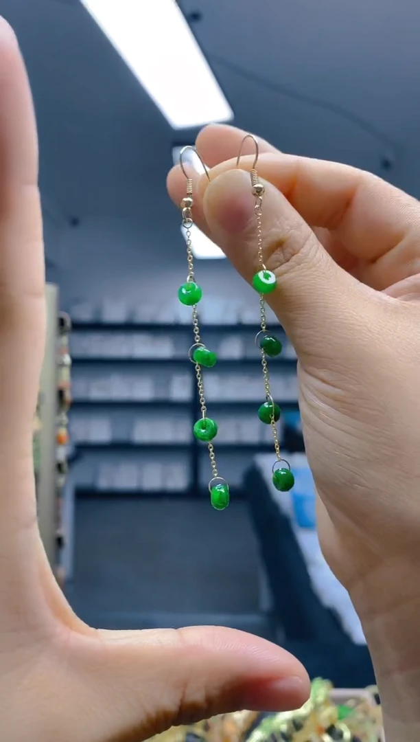 【闪购商品】翡翠耳饰合金066翡翠耳钩