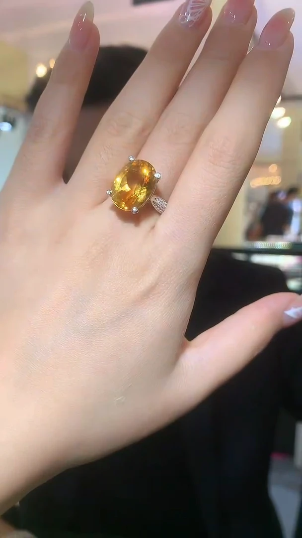 银S925镶嵌戒指水晶【宝石世家严选】