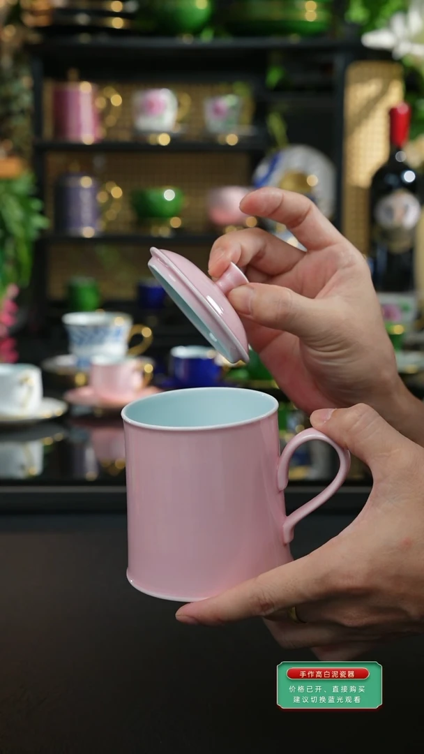 手工樱花粉盖杯，，，，，，