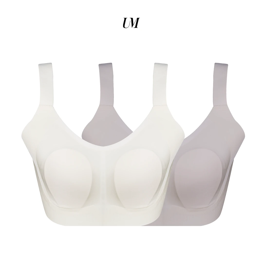 【U.M】两件装小空调超薄奶皮兔耳朵文胸舒适文胸大胸显小