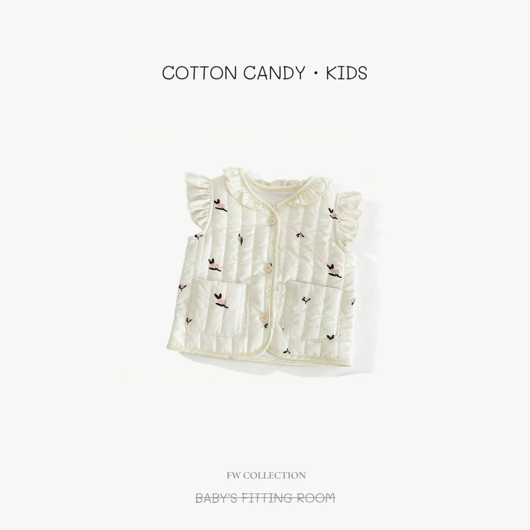 【a183】2025秋冬印花飞袖马甲