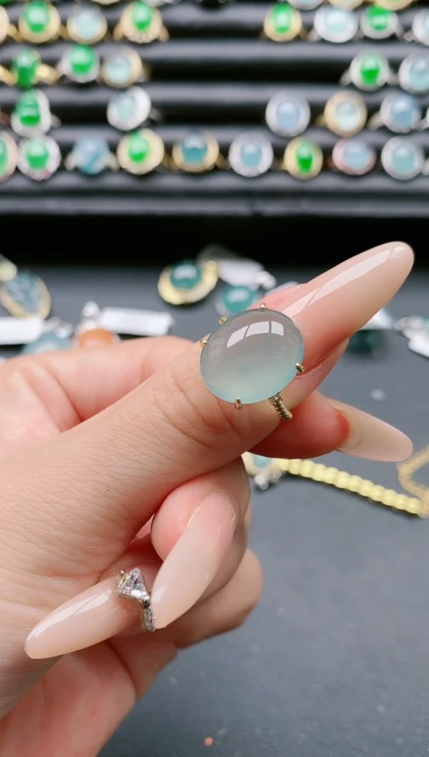【闪购商品】翡翠戒指银S925镶嵌111111