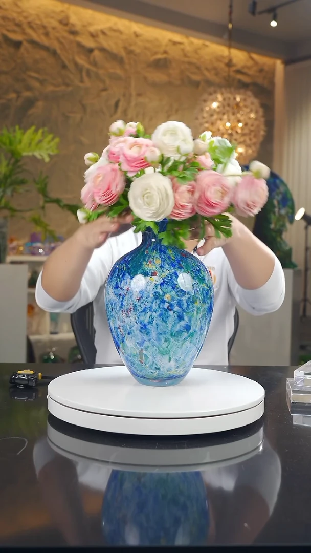 手工艺品琉璃莫奈花园设计款花器