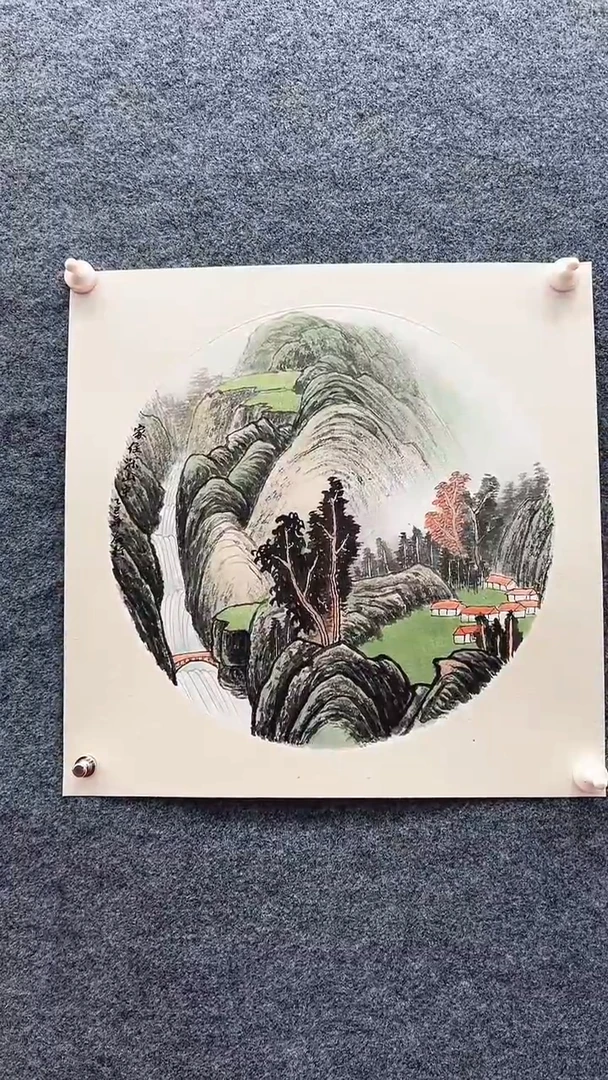 国画闫合行/国画/扇面