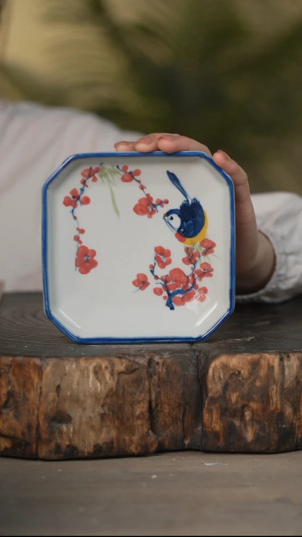 瓷片景德镇高温釉下彩可微波烤箱洗碗机