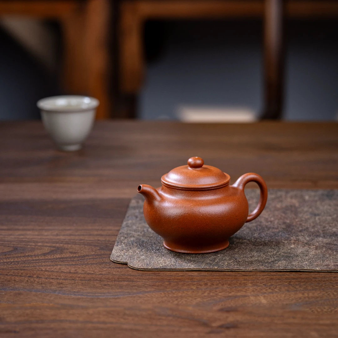 【松泉茶器】×尧日辰光丨《小掇只》黄龙山野山红泥 130cc 紫砂壶