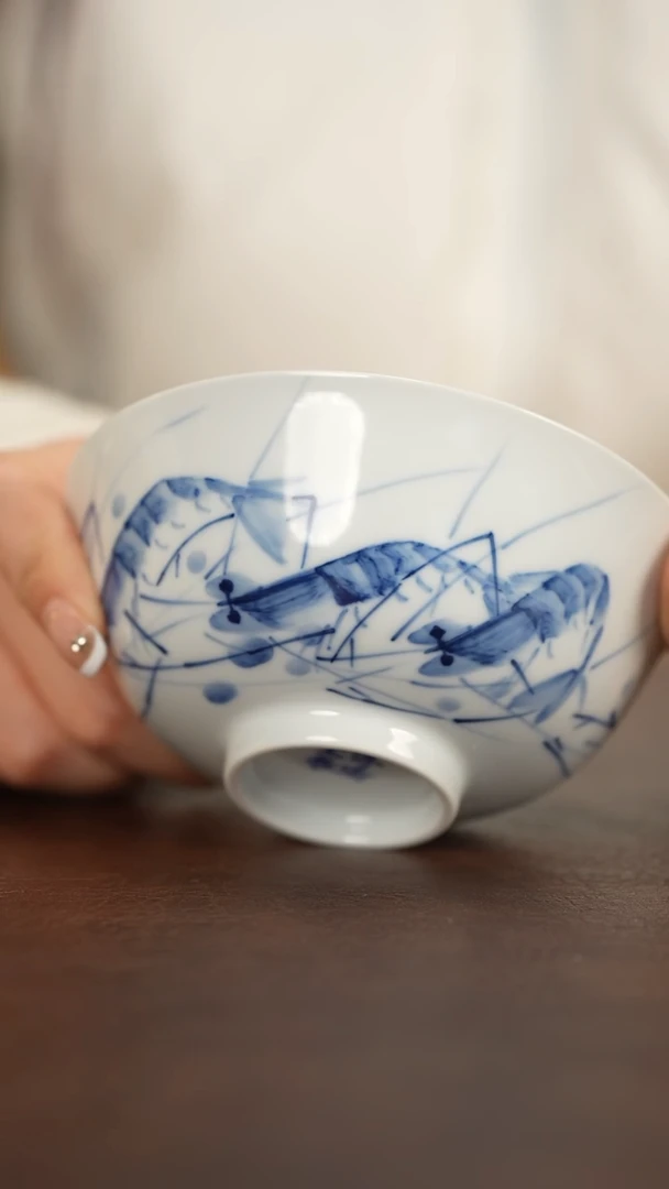 【闪购商品】博瑞堂青花虾纹碗