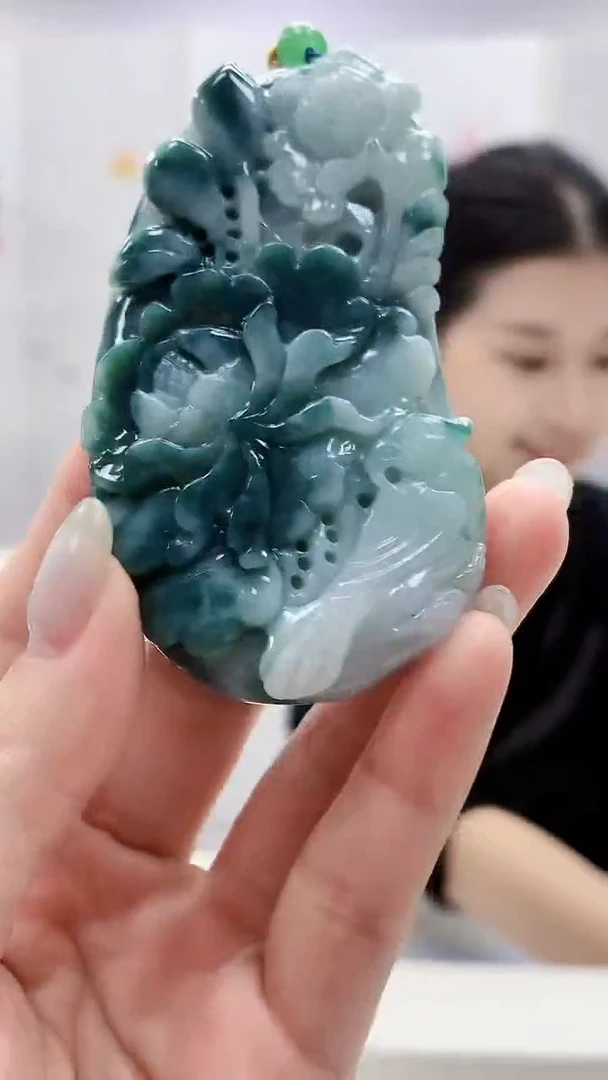 定制翡翠未镶嵌4812lr-毛货挂件25