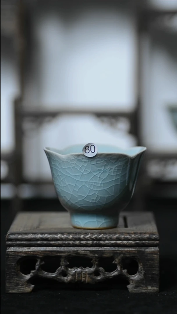 80号花口杯清凉寺汝瓷