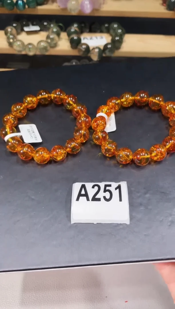手链琥珀未镶嵌A251花珀手链13多样性发一