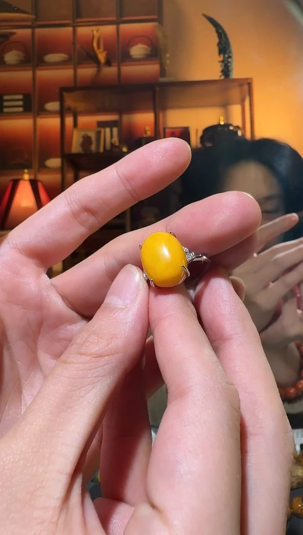 蜜蜡颈饰银S925镶嵌8252天然蜜蜡珠宝奇石