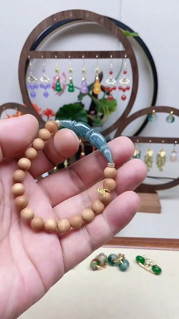 翡翠未镶嵌耳饰150号