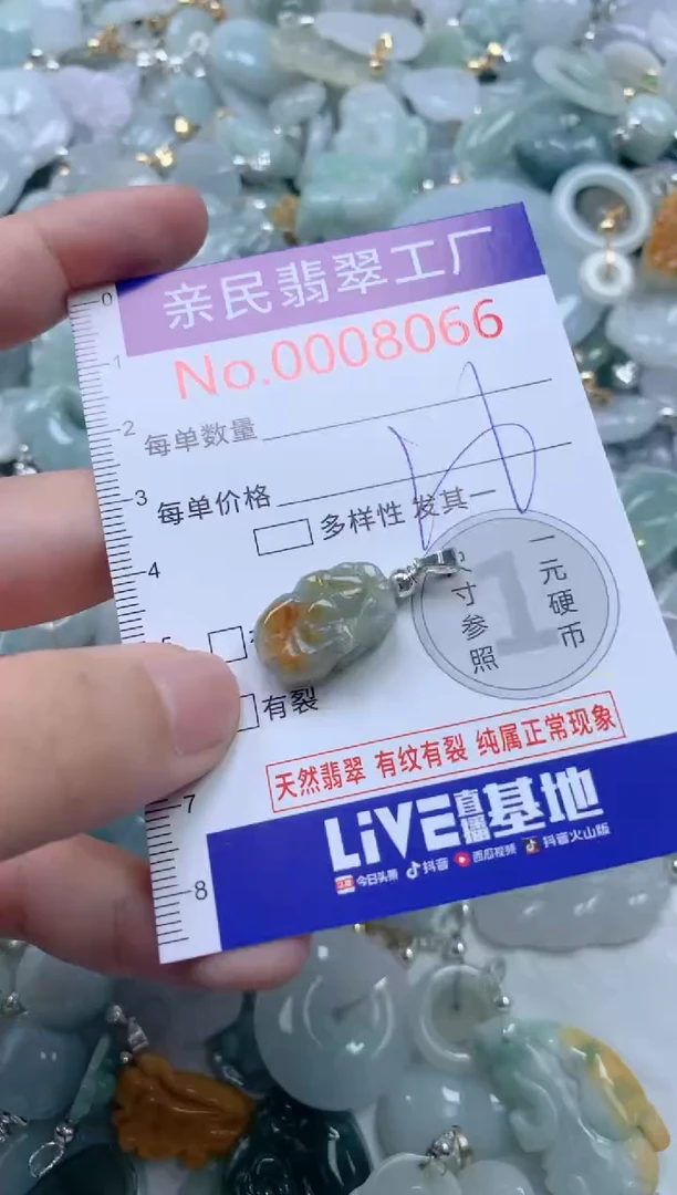 翡翠未镶嵌颈饰8066