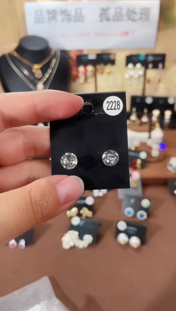 合金925银锆石豆2228