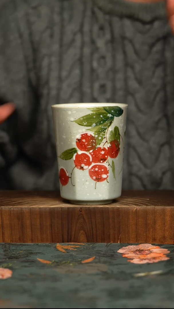 杯釉下彩手工手绘同款陶器