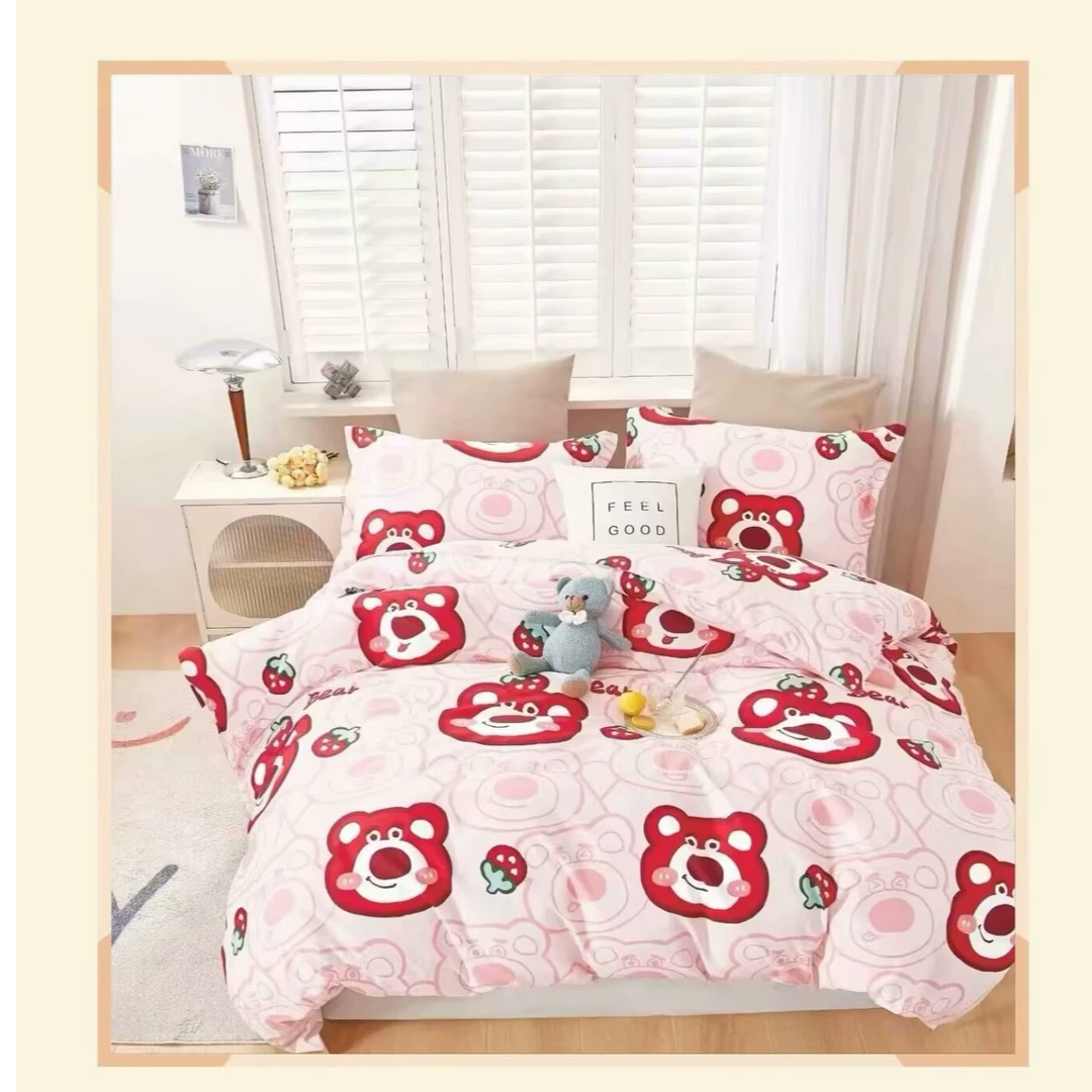 专业定制床品-----100%斜纹棉，每寸都是自然的温柔--草莓熊被套