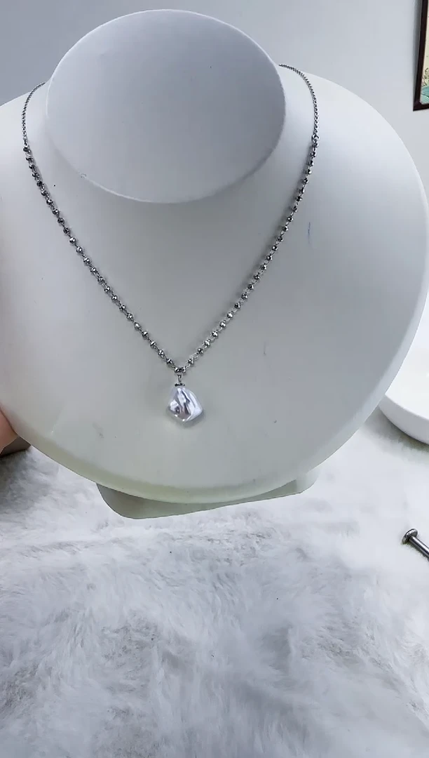 银S925镶嵌淡水珍珠DA淡水珍珠吊坠  y209