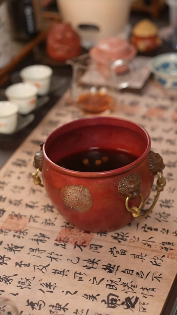茶具紫铜一人饮红建水