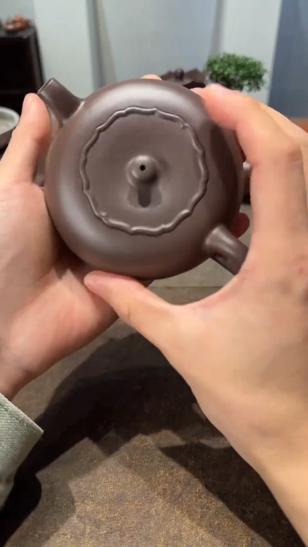 茶壶紫砂南*逍柿柿如意天青