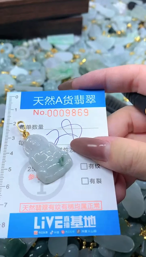 颈饰未镶嵌翡翠净货挂件-9869