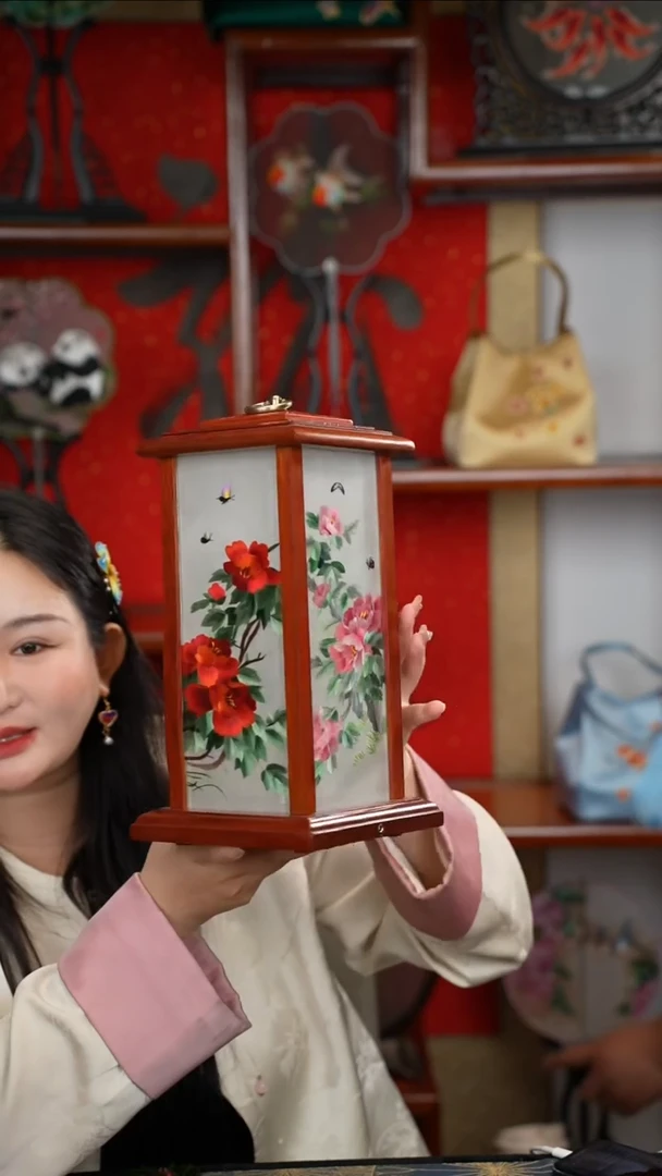 刺绣摆件摆台双面绣花