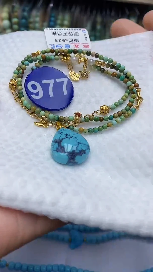 【闪购商品】绿松石项链银S925镶嵌977