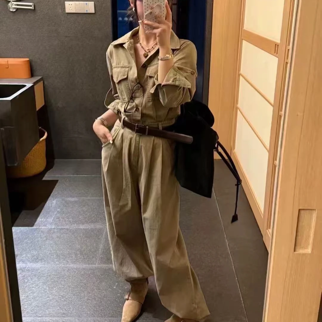 尼斯周末~终于拿到啦 私服复古工装连体裤